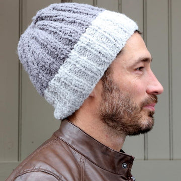 Two Tone Hat in Plymouth Yarn Arequipa Boucle - F804 - PDF