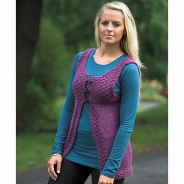 Plymouth Yarn 2275 Women's Simple Vest Knitting Pattern
