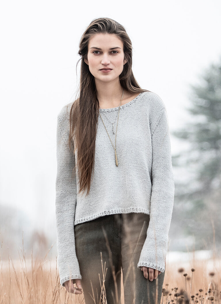 Blue Sky Fibers Spring Hill Sweater Jumper Knitting Pattern