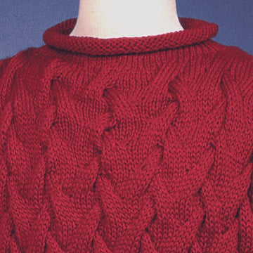 Wavy Cable Rollneck Pullover #123