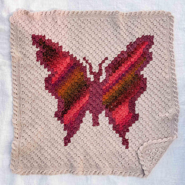 C2C Crochet Butterfly Blanket