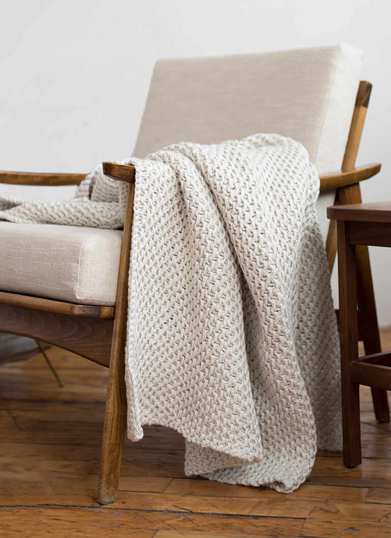 Blue Sky Fibers LaGrand Throw Blanket Knitting Pattern