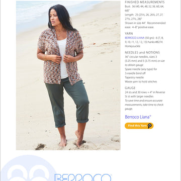 Berroco Montserrat Cardigan Knitting Pattern