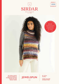 Sirdar Roll Neck Tie-Side Vest Waistcoat Knitting Pattern