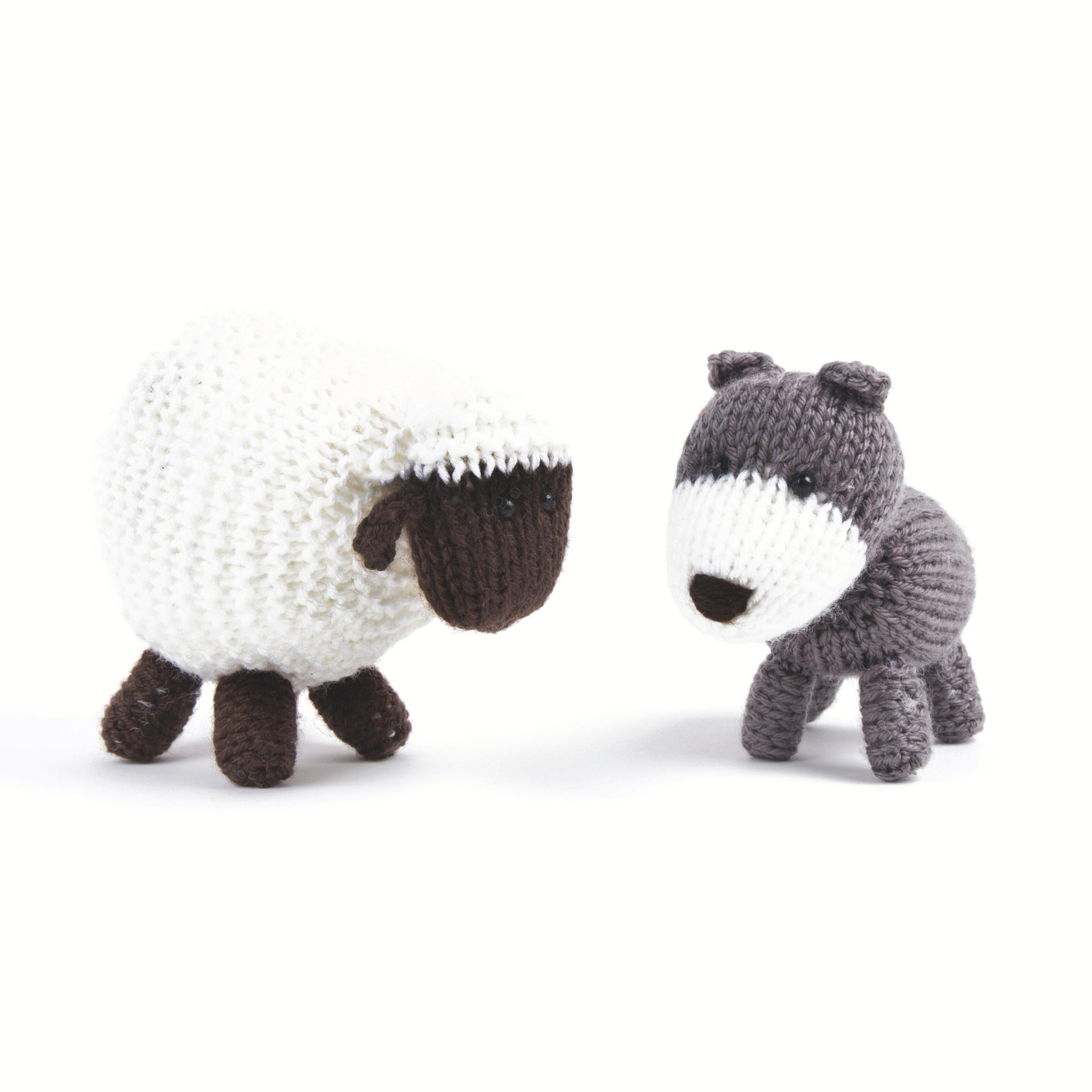 Deramores Dog and Sheep Toy Knitting Pattern