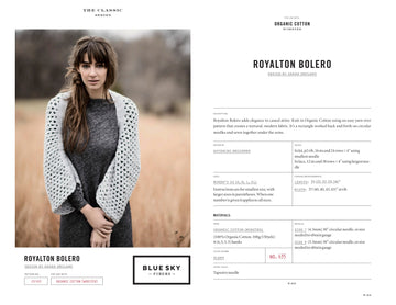 Blue Sky Fibers Royalton Bolero PDF