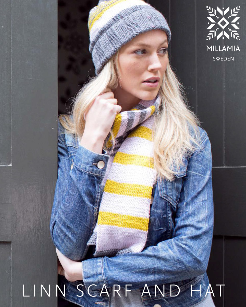 MillaMia Linn Scarf & Hat Knitting Pattern