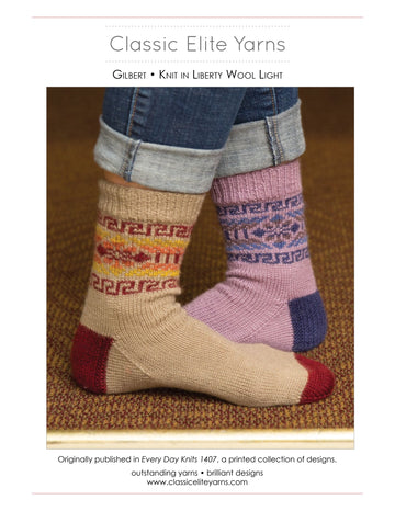 Classic Elite Yarns Gilbert Socks Knitting Pattern