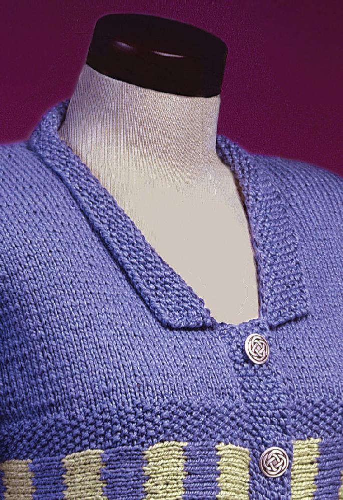 Sideways Knit Striped Cardigan #109