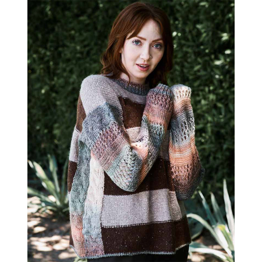 Trendsetter Yarns L Stride & Cheerleader - Cabled Edge Pullover
