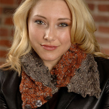 Button Cowl in Plymouth Coffee Beenz - F494 - PDF