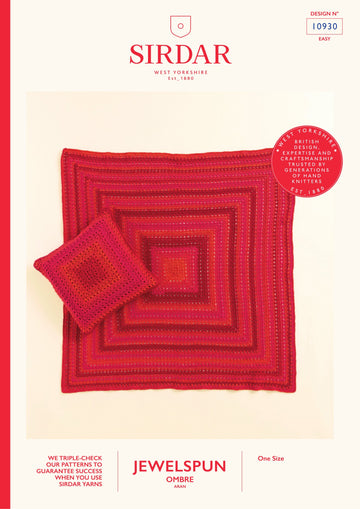Radiant Crochet Blanket in Sirdar Jewelspun Ombre - 10930 PDF
