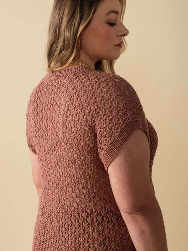 Adrienne Top in Berroco Modern Cotton DK Knitting Pattern