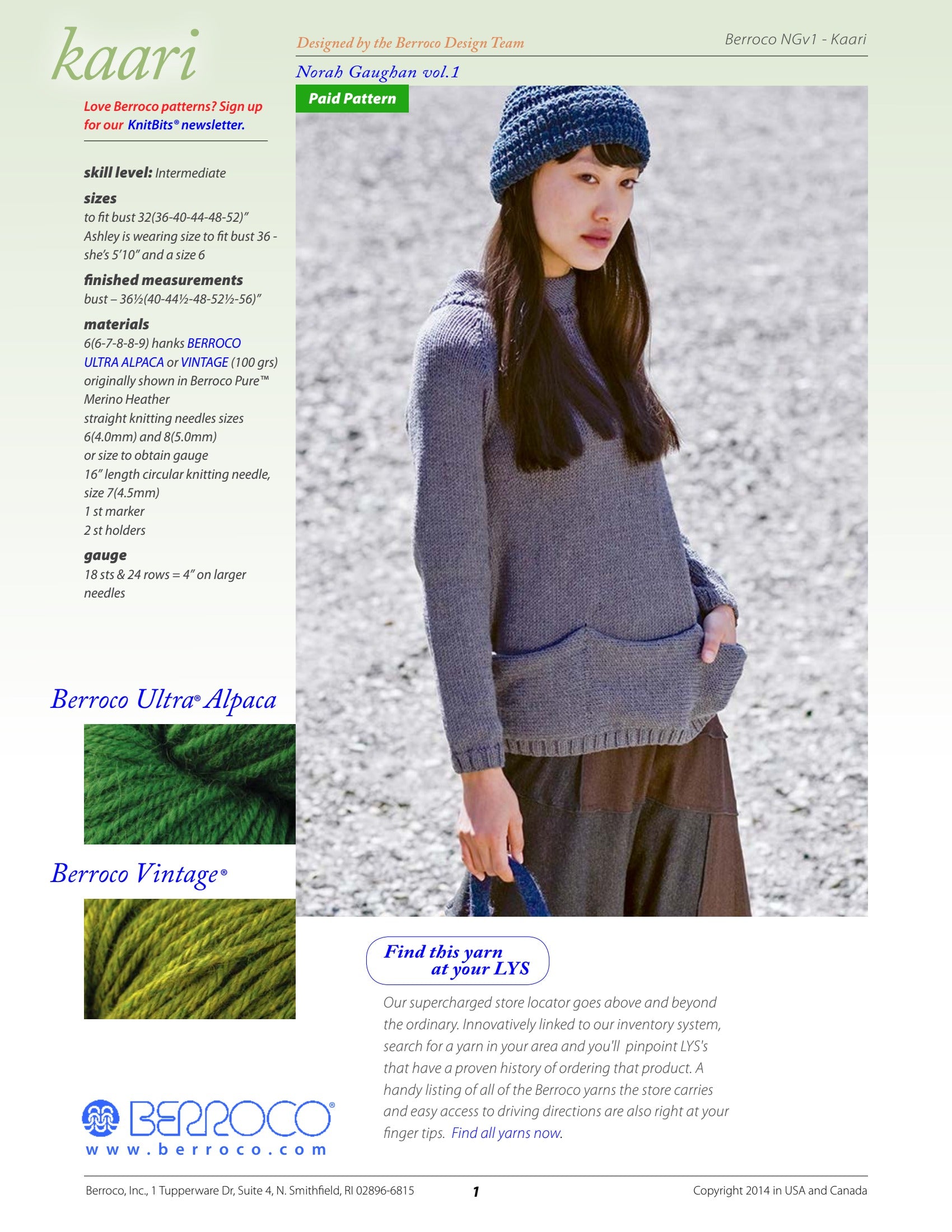 Berroco Kaari Jumper Knitting Pattern