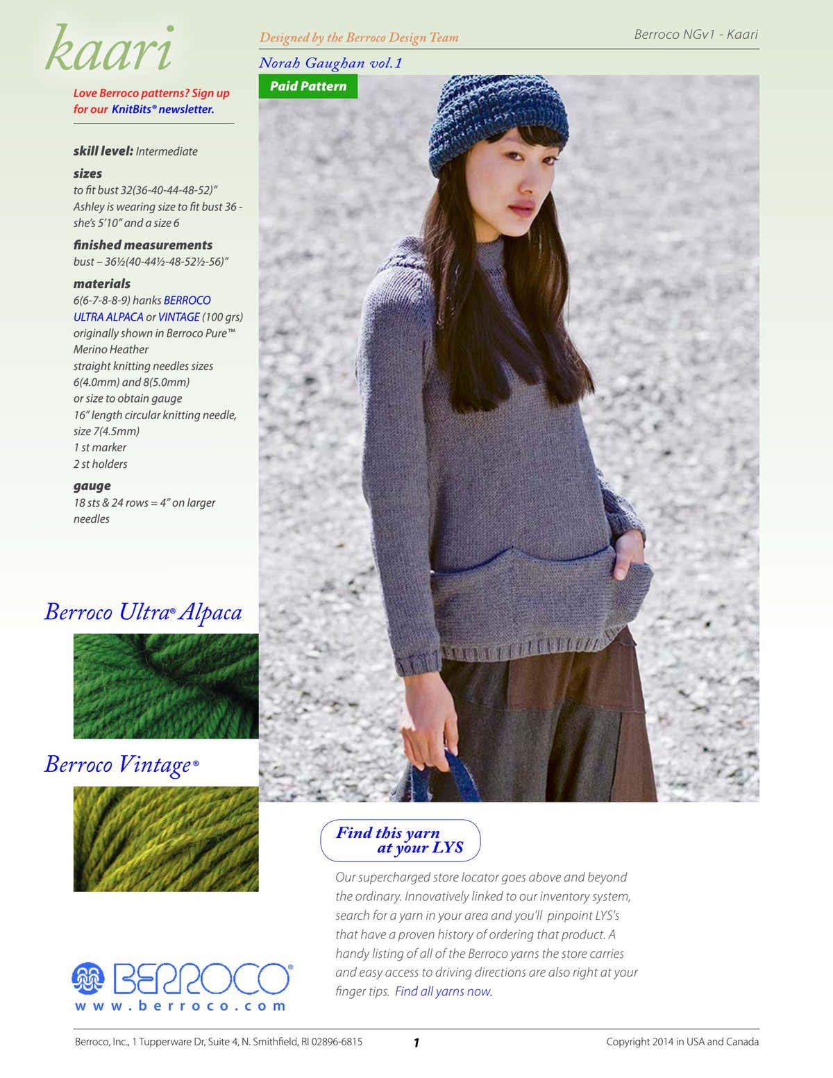 Berroco Kaari Jumper Knitting Pattern