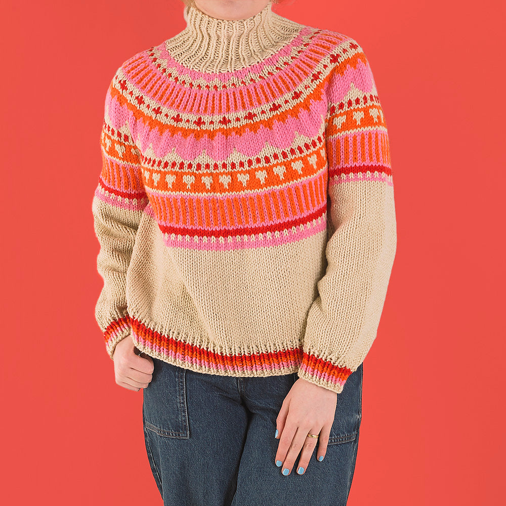 Paintbox Yarns Folk Flourish Sweater PDF