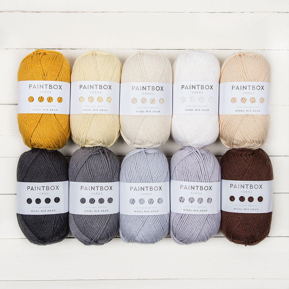 Paintbox Yarns Wool Mix Aran 10 Ball Color Pack Yarn - Wool Aran
