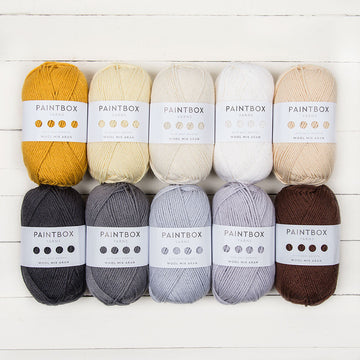 Paintbox Yarns Wool Mix Aran 10 Ball Color Pack Yarn - Wool Aran
