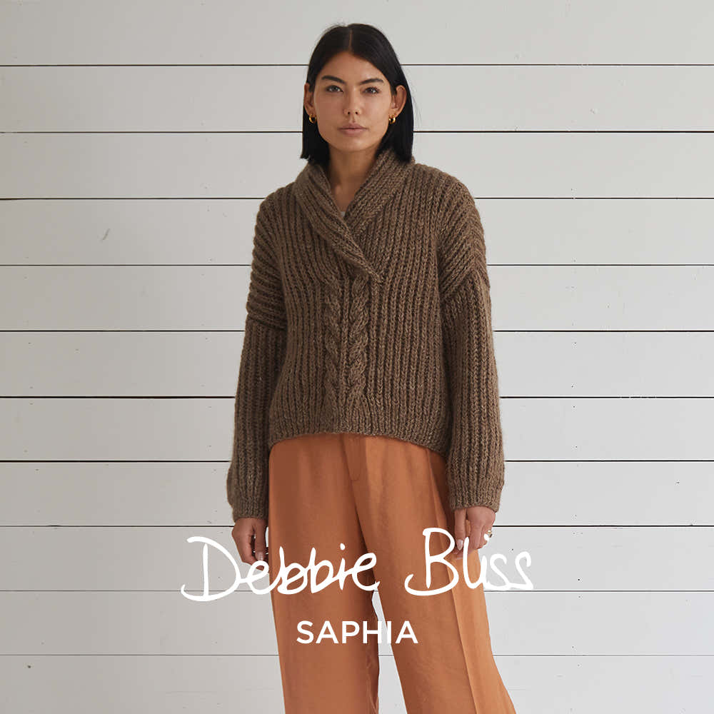 Debbie Bliss Katie Shawl Collar Sweater Knitting Pattern