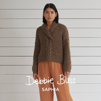 Debbie Bliss Katie Shawl Collar Sweater Knitting Pattern