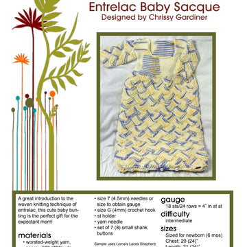 Gardiner Yarn Works Entrelac Baby Sacque Knitting Pattern