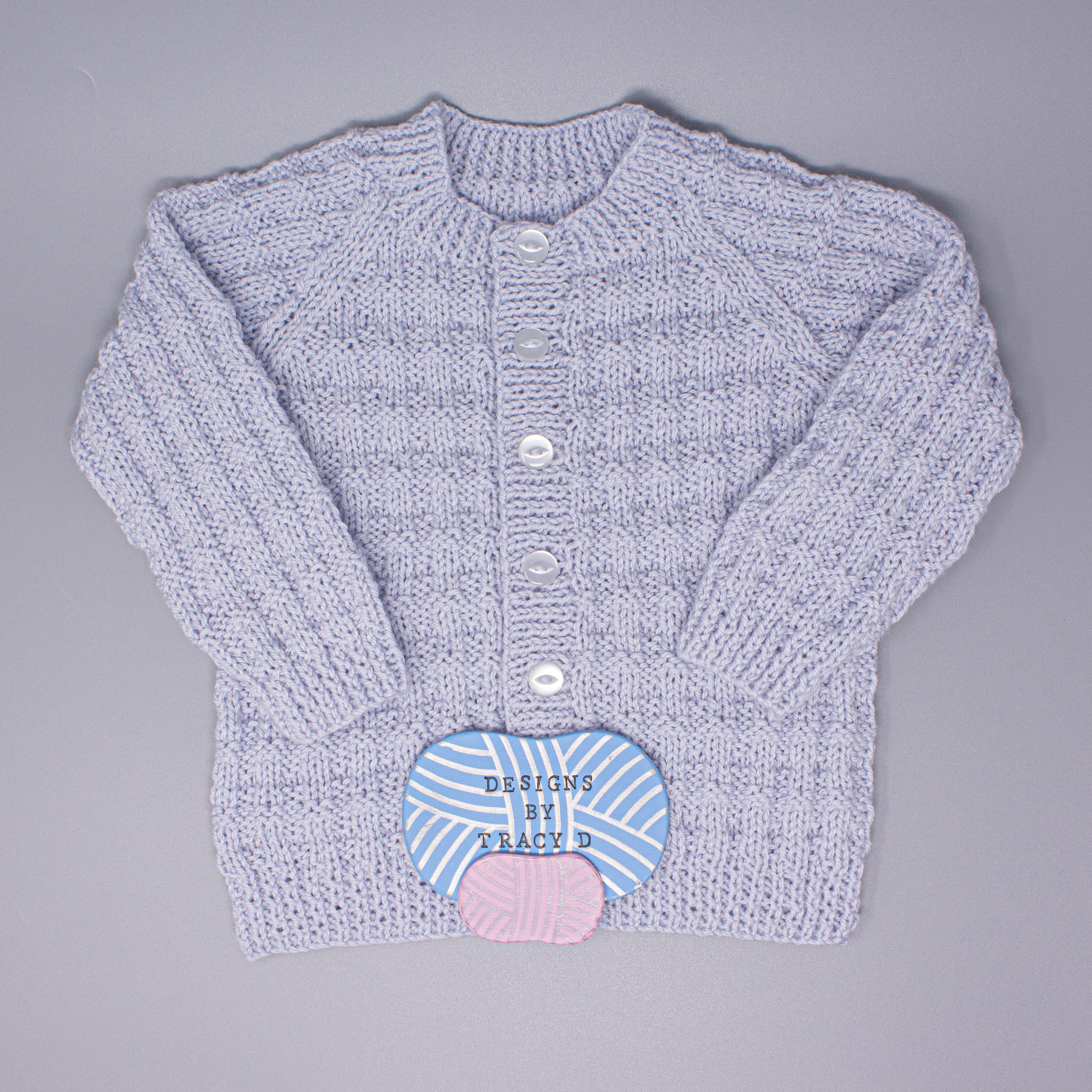 Erin unisex baby cardigan 20" & 22" chest