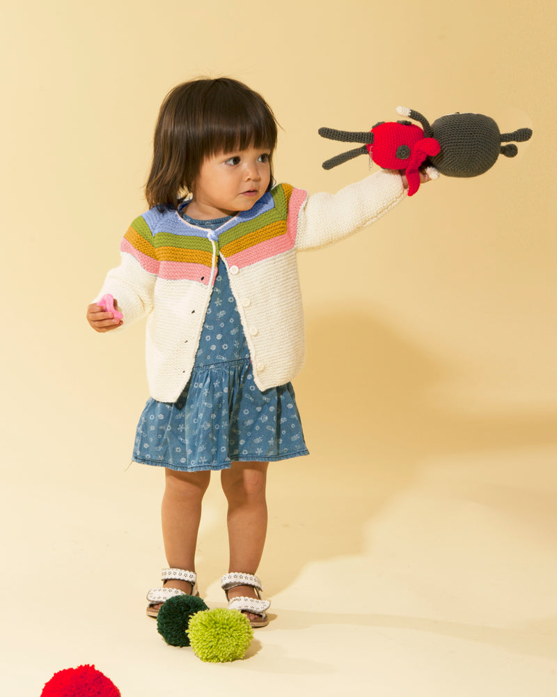 Paintbox Yarns Rainbow Cardigan Knitting Pattern