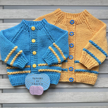 Jax Baby cardigan knitting pattern 0-9/12mths approx