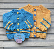 Jax Baby cardigan knitting pattern 0-9/12mths approx