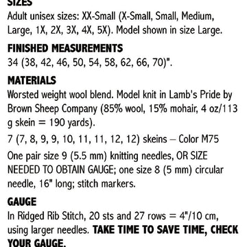 Shawl Collar Pullover #120