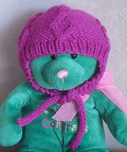 #88 Diamond Cabled Baby Hat