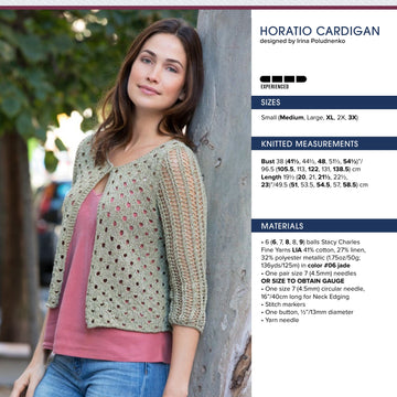 Stacy Charles Fine Yarns Horatio Cardigan Knitting Pattern