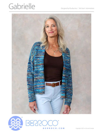 Gabrielle Cardigan in Berroco Vellina PDF
