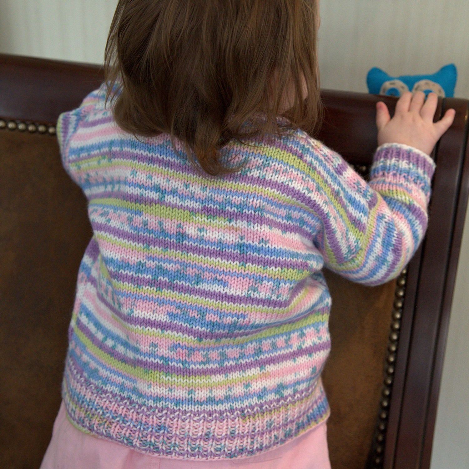 Plymouth Yarn Multi Directional Baby Cardigan in Dreambaby DK Paintpot