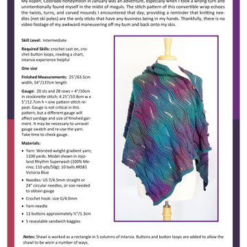 Patty's Knits Aspen Moguls Cape Knitting Pattern