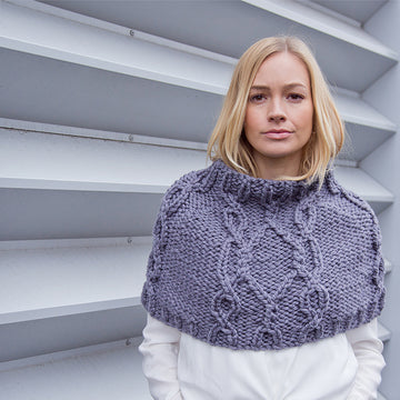 MillaMia Ebba Cable Cape Knitting Pattern