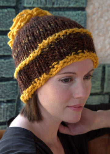 Striped Hat in Plymouth Yarn Encore Mega Colorspun - F610 - PDF