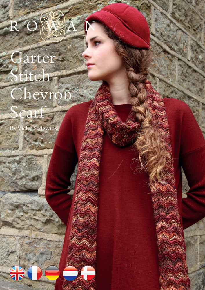 Rowan Garter Stitch Chevron Scarf Knitting Pattern