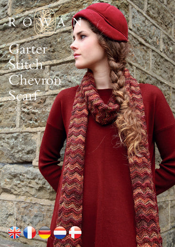 Rowan Garter Stitch Chevron Scarf Knitting Pattern