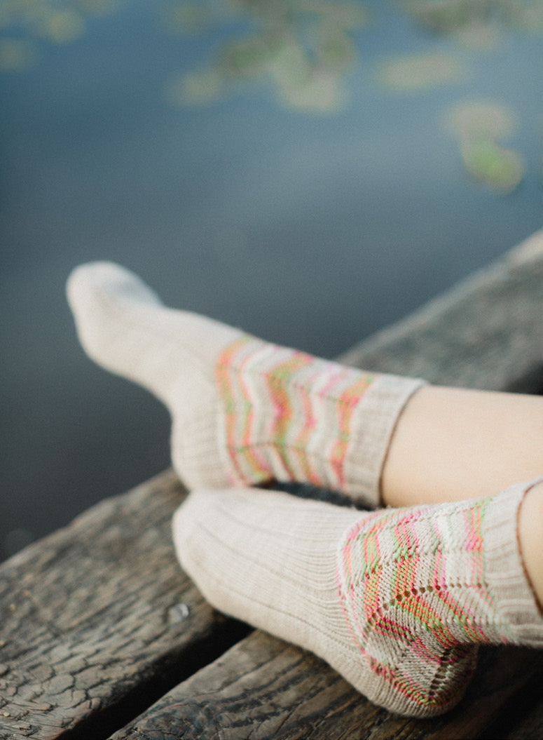 SweetGeorgia Petal Socks Knitting Pattern
