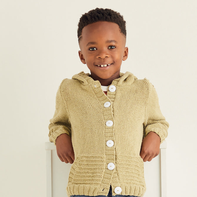 Sirdar Hooded Jacket Cardigan Knitting Pattern