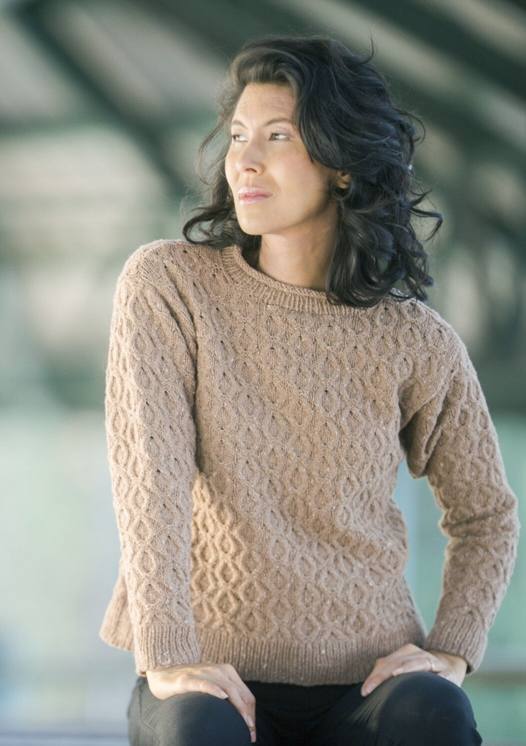 Cascade Yarns DK Hollow Oak Pullover Jumper Knitting Pattern