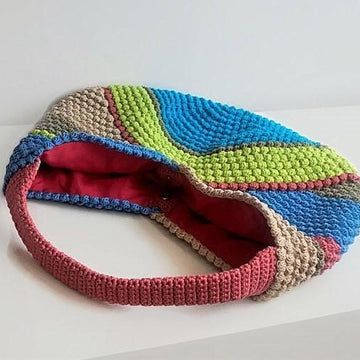 Multi-color crochet bag