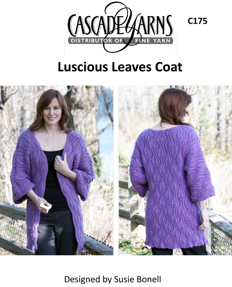 Luscious Leaves Coat Knitting Pattern