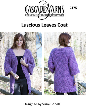 Luscious Leaves Coat Knitting Pattern