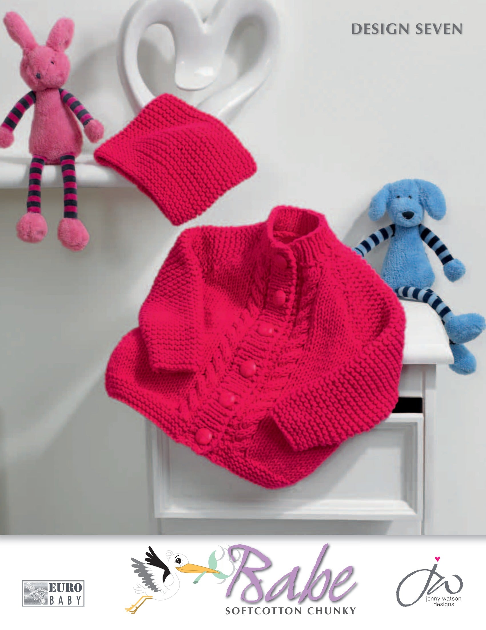 Euro Ruby Cardigan and Hat Knitting Pattern