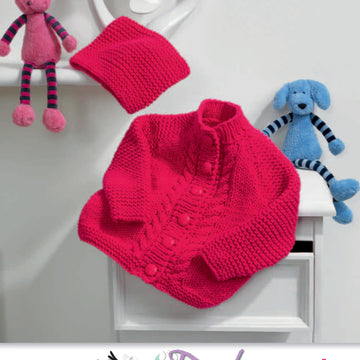 Euro Ruby Cardigan and Hat Knitting Pattern