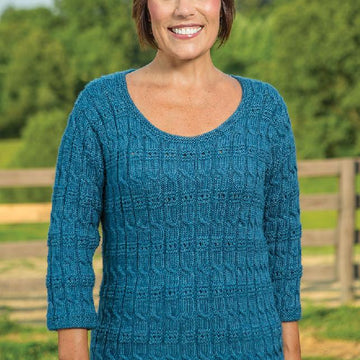 Cable and Eyelet Pullover #186