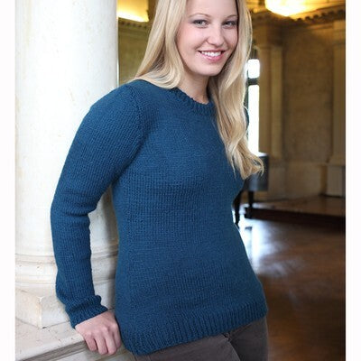 Valley Yarns B Basic Set-in Sleeve Pullover Knitting Pattern