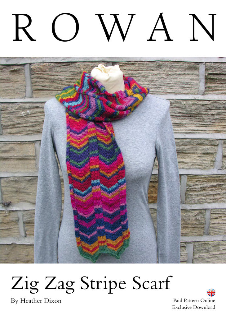 Rowan Zig Zag Scarf Knitting Pattern